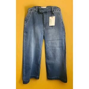 EVIDNT Anthropologie Malibu  Cropped High Rise Wide Leg Jeans Womens 25 NWT Cr6